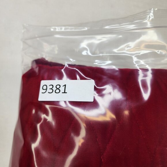 Vintage Opera Coat Red Velvet 12 White Pearly Buttons Quilted Soft Classy Long - Picture 14 of 14